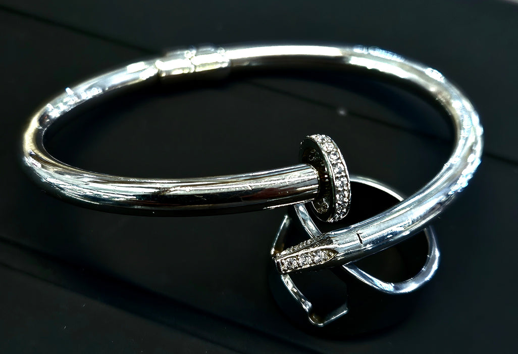 Designer Carti 925 Silver Bracelet w/Stones
