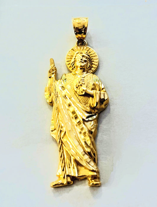 Saint Judas 14k Real Gold Pendant