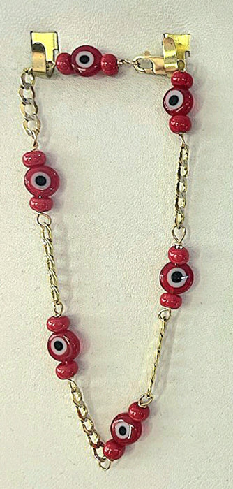 Evile Eye and Cuban Style Bracelet 14k Gold