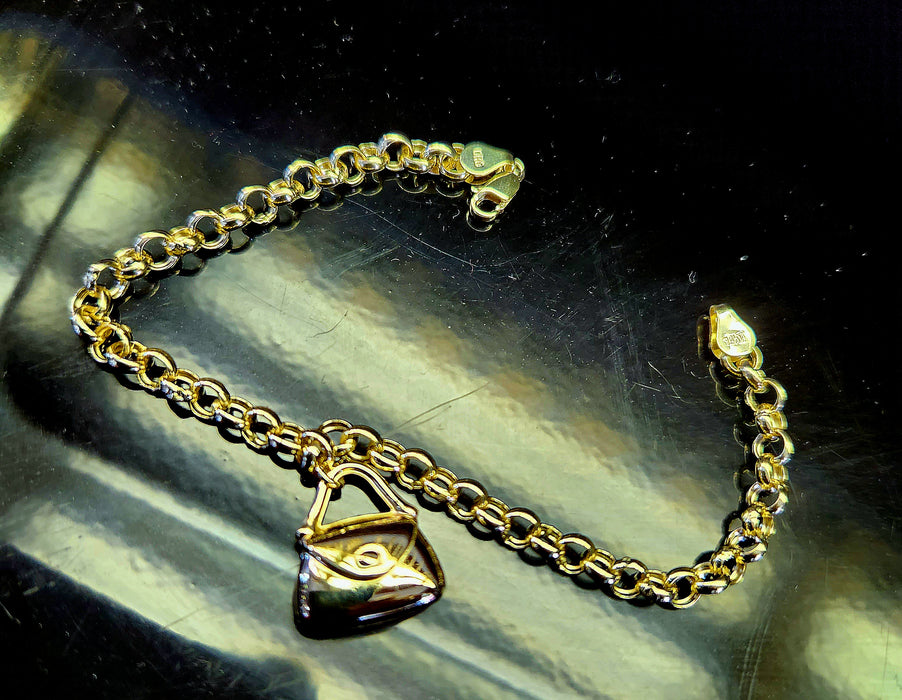 ☆"Got MY Bag" Real 14K Gold Bracelet