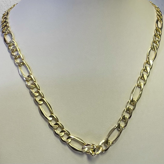 Figaro chain 14k - (9mm - Solid - 24")