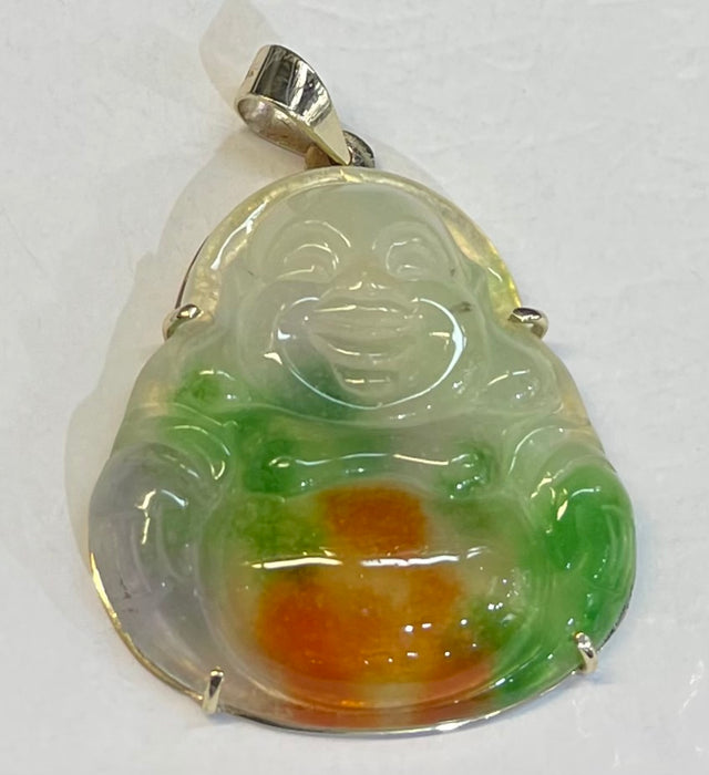 Buddha w/ 14k Cage (Solid - Jade Stone)