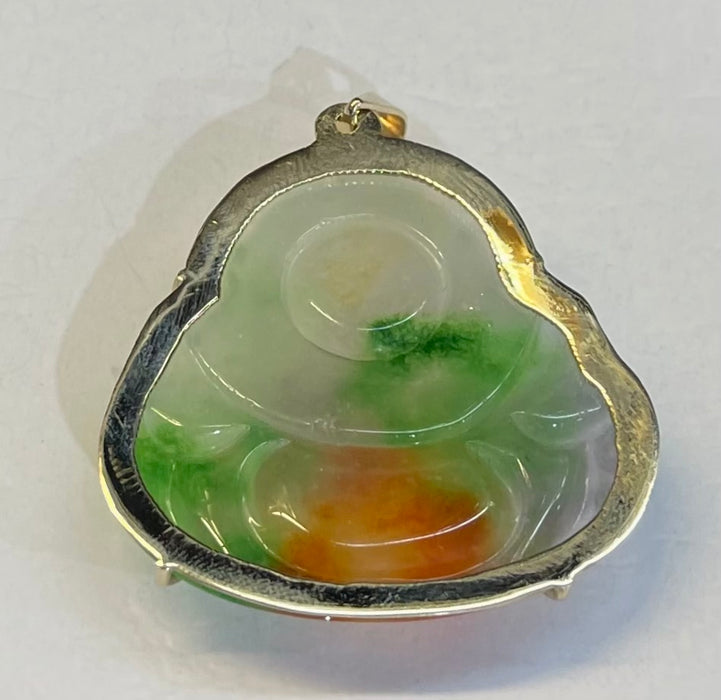 Buddha w/ 14k Cage (Solid - Jade Stone)