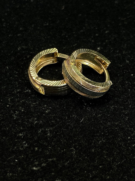 14k Gold “Golden Road” Huggie Earrings