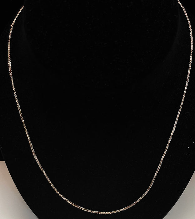 20” White Gold 14k Wheat Chain