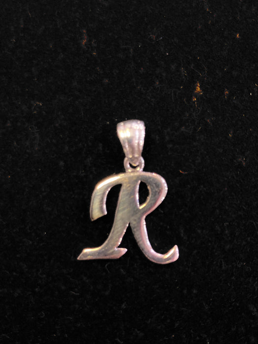 “R” Letter Pendant in Silver