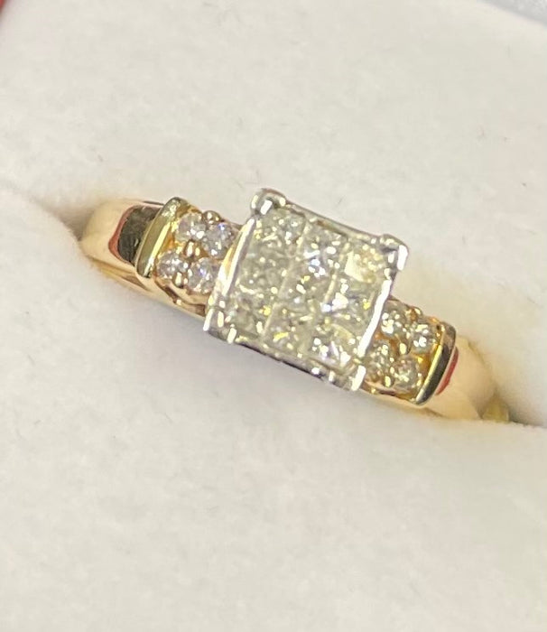 Real Diamond Ring wrapped in real 14k Gold