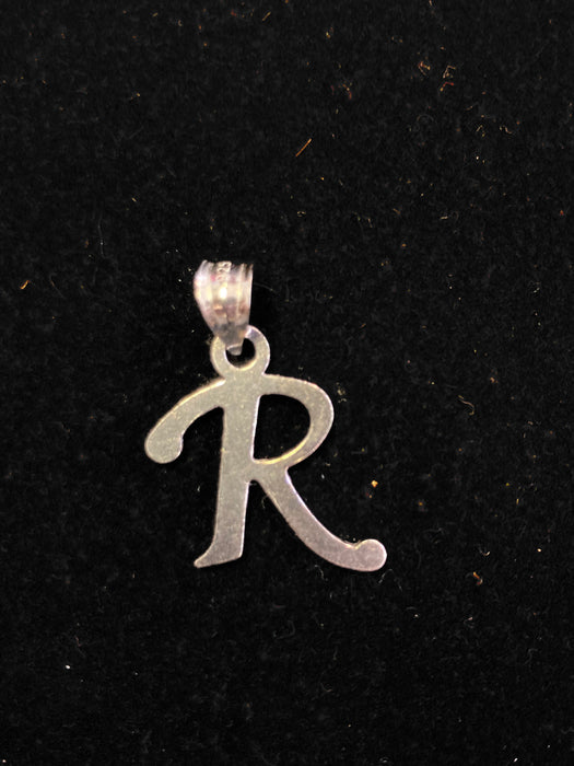 “R” Letter Pendant in Silver