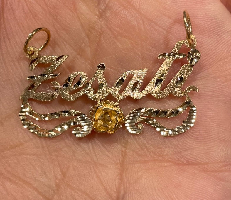 Custom Names w/ Design 14k Real Gold Starting At: