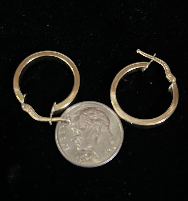 14K Solid Gold Small Hoop Earrings