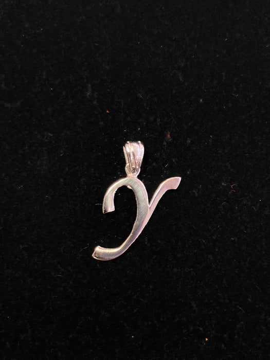 “Y” Letter Pendant in Silver