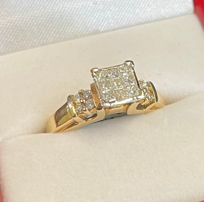 Real Diamond Ring wrapped in real 14k Gold