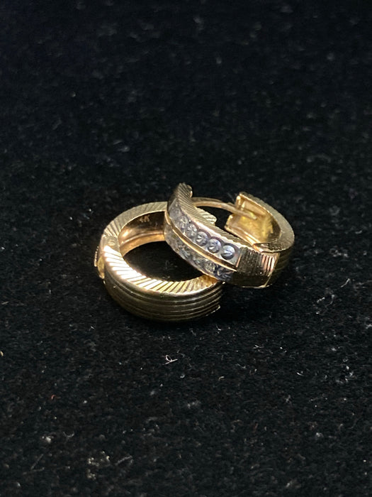 14k Gold “Dialed In” Huggie Earrings