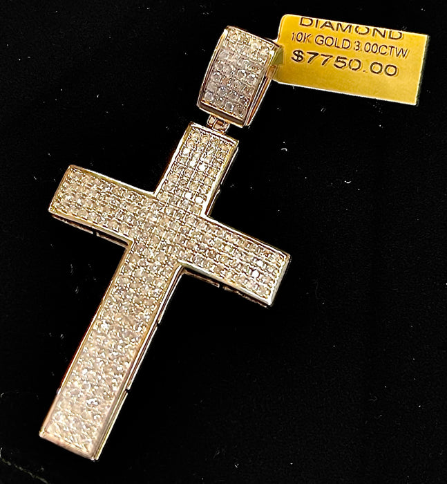 Cross Pendant w/ Real Diamonds