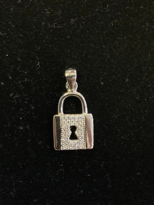 Silver Lock Pendant (.925)