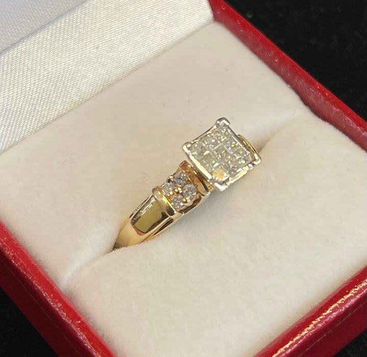 Real Diamond Ring wrapped in real 14k Gold