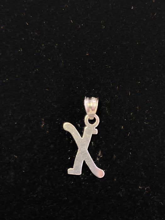 “X” Letter Pendant in Silver