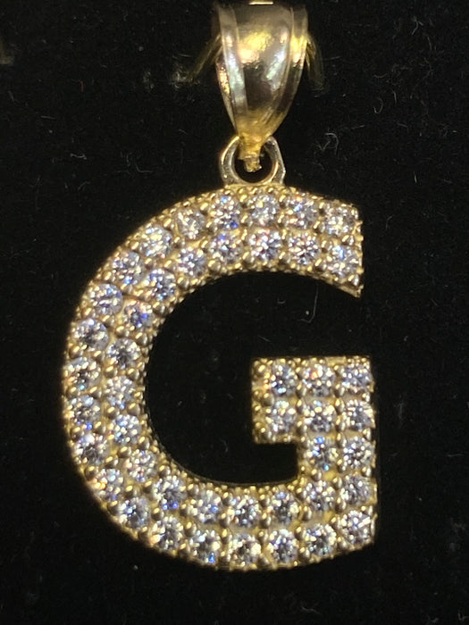 “G” Letter Pendant in 14k Gold