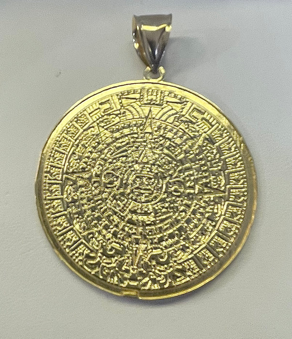 Aztec Calendar (14k Real Gold)