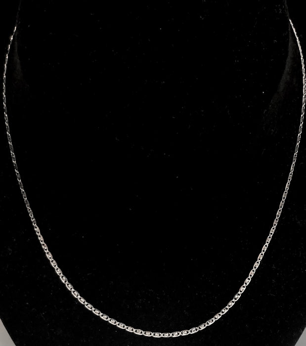 16” Valentine Necklace 14k White Gold