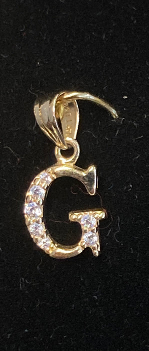 “G” Letter Pendant in 14K Gold