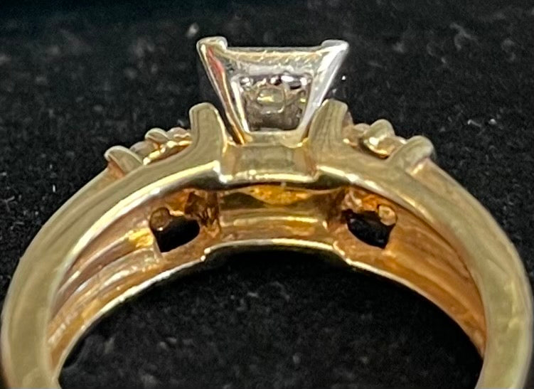 Real Diamond Ring wrapped in real 14k Gold