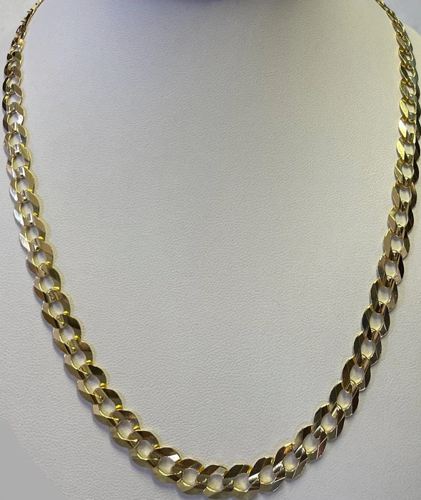 Cuban Link Necklace (14k Real Gold -26”)