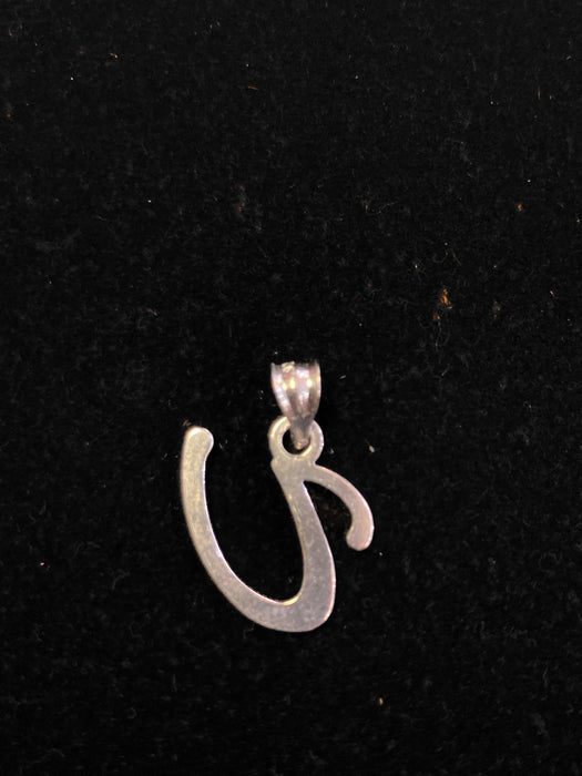 “U” Letter Pendant in Silver