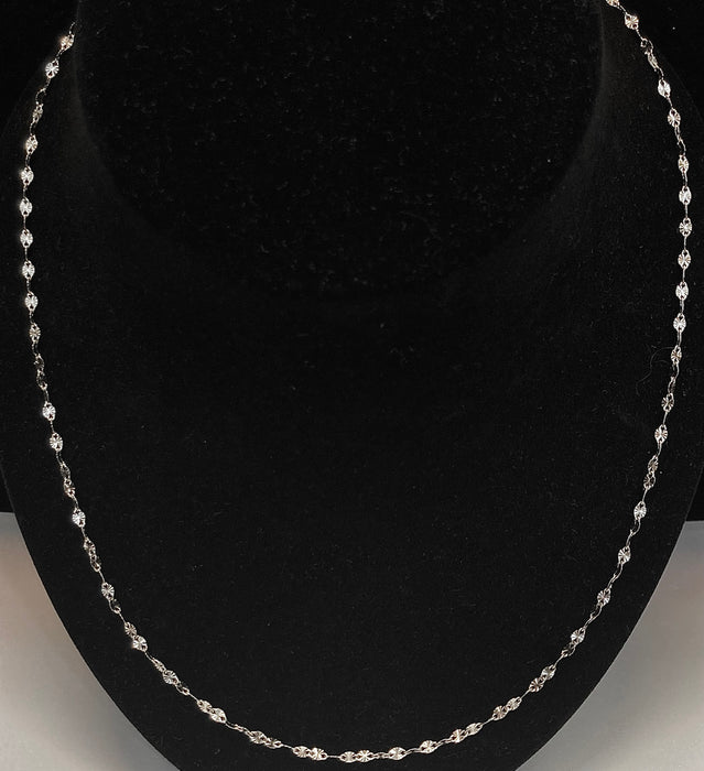 20” Valentine Necklace 14k White Gold