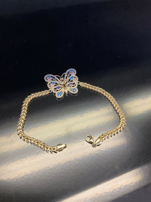 BUTTERFLY BRACELET - REAL 14k GOLD