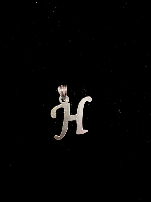 “H” Letter Pendant in Silver