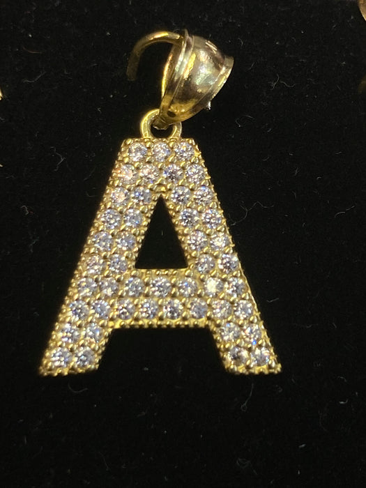 “A” Letter Pendant in 14k Gold