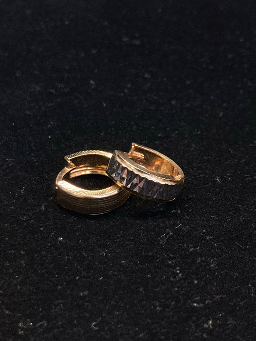 14k Gold “Blind Love” Huggie Earrings