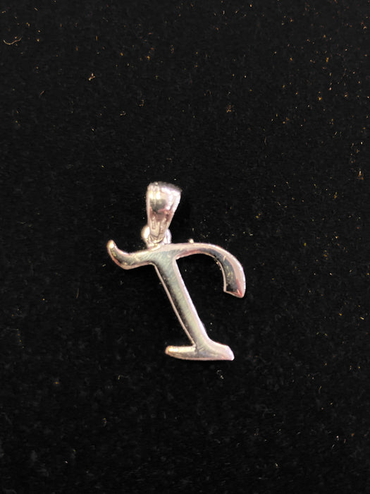 “T” Letter Pendant in Silver