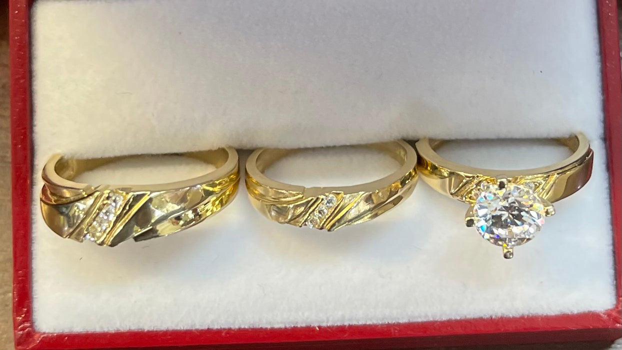 “Soul Bonded” Wedding Ring Set (REAL 14k Gold)