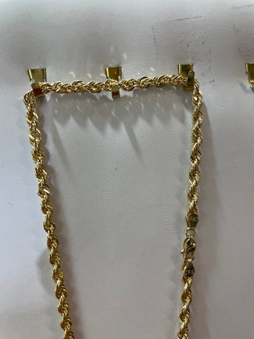 Rope Chain and 14k Virgin Mary Pendant