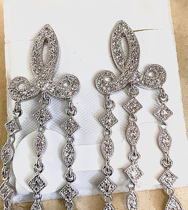 Chandelier Silver Earrings