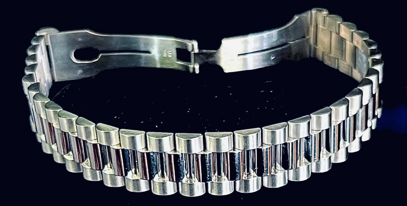 “Rollie Style” Bracelet (18k White Gold)