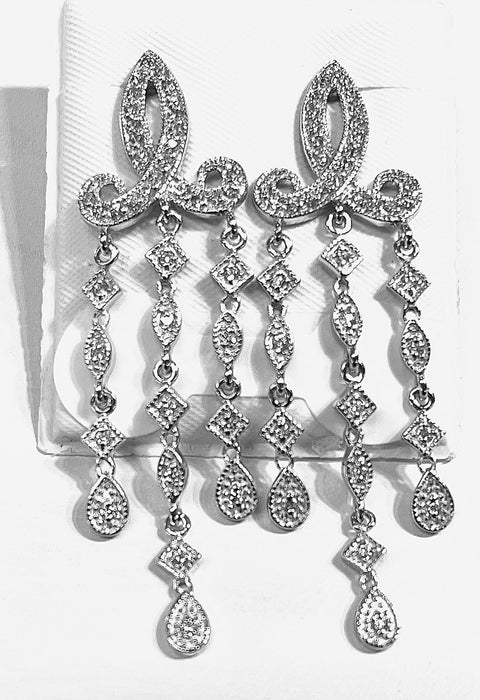 Chandelier Silver Earrings