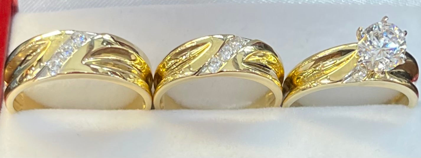 “Our Thing” Wedding Ring Set (REAL 14k Gold)