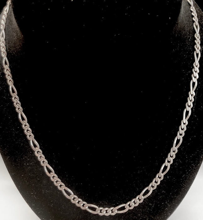 18” Figaro .925 Real Italian Silver Chain