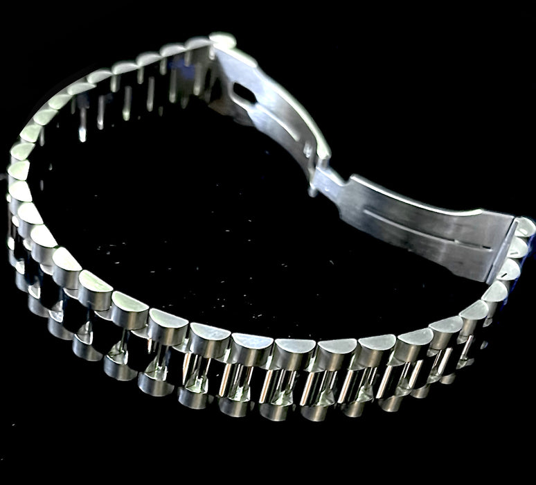 “Rollie Style” Bracelet (18k White Gold)