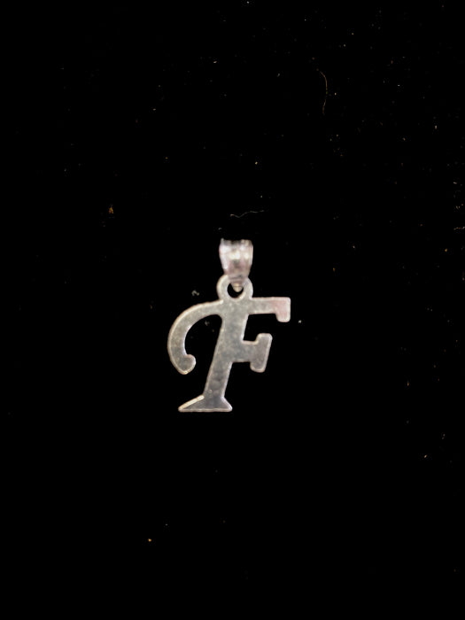 “F” Letter Pendant in Silver