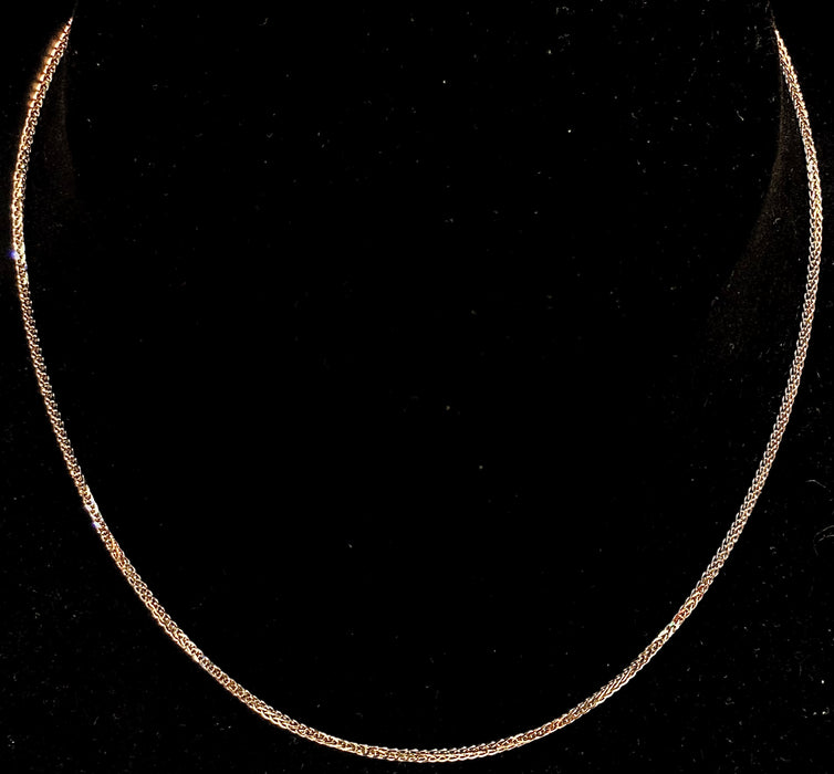 20” White Wheat Gold Chain (14k Real Gold)