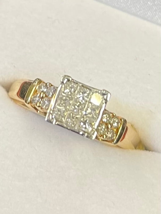 Real Diamond Ring wrapped in real 14k Gold