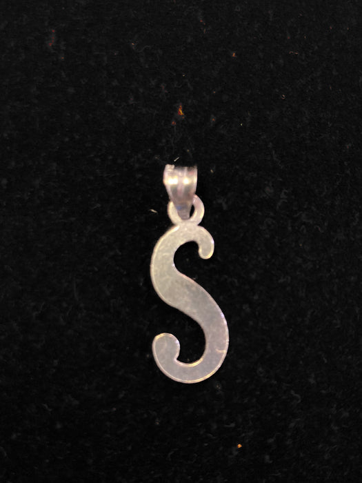 “S” Letter Pendant in Silver