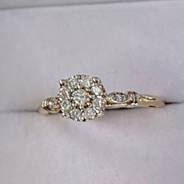 “1st Sight” (14k Gold - Halo Style - .50ct in Total Diamonds)