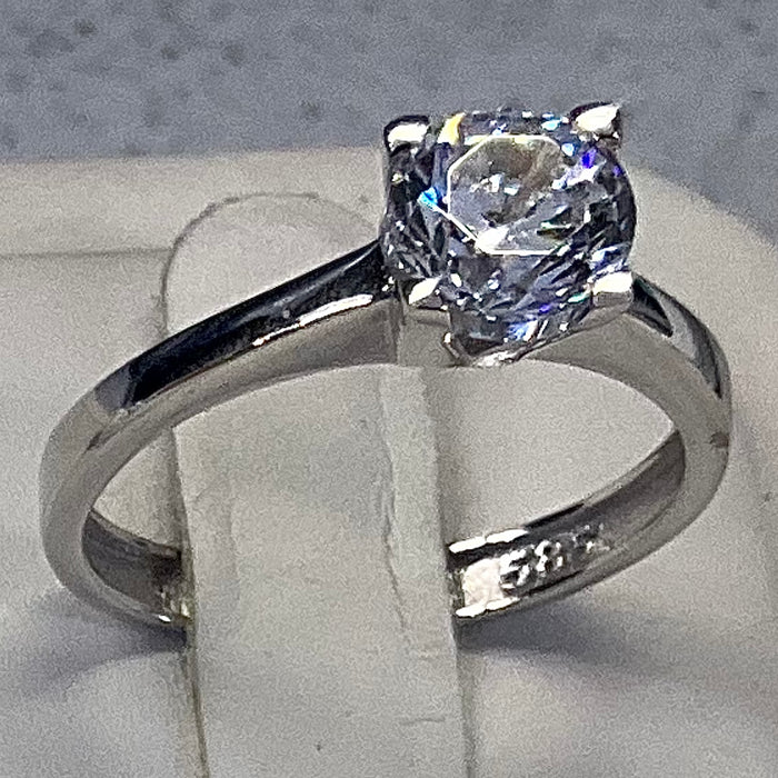 “Simple Elegance” (14k Real White Gold)