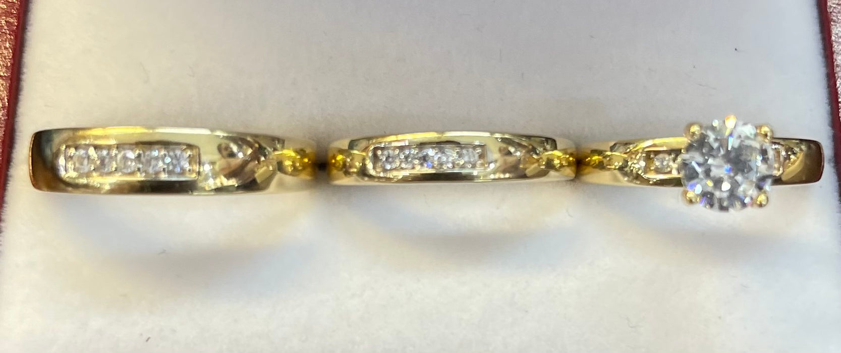 “Only You” Wedding Ring Set (REAL 14k Gold)