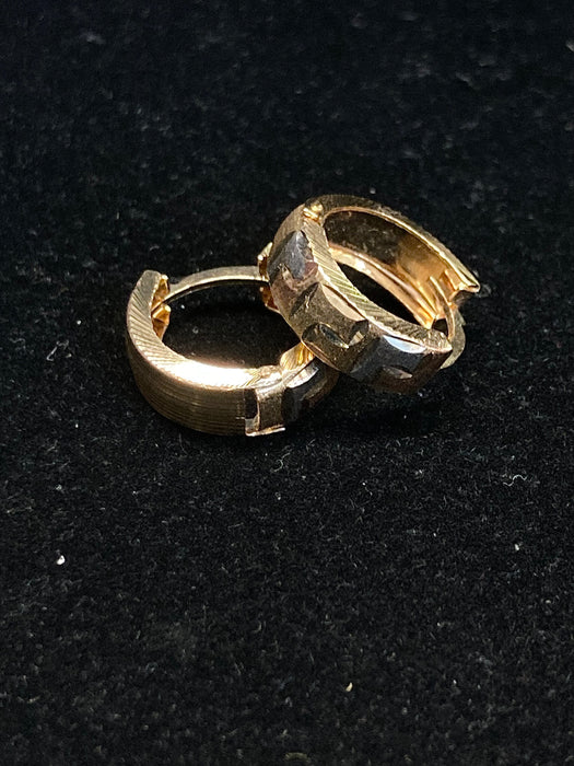 14k Gold “Classical Ying-Yang” Huggie Earrings